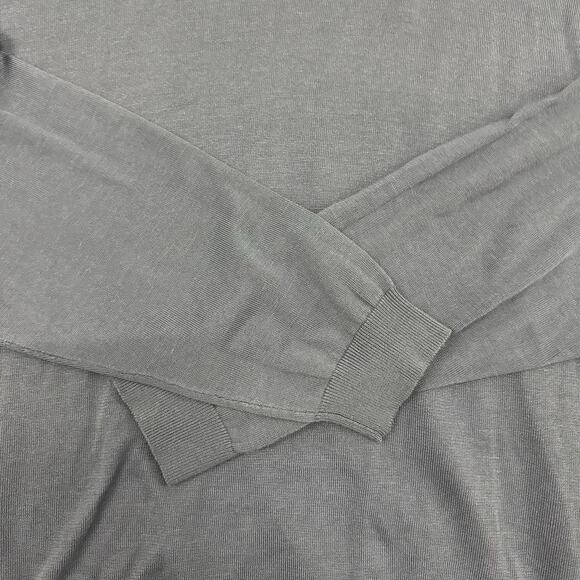 Pronto Uomo Sweater Mens XXL Blue Silk Cotton Mock Neck Quiet Luxury Old Money - Picture 2 of 8